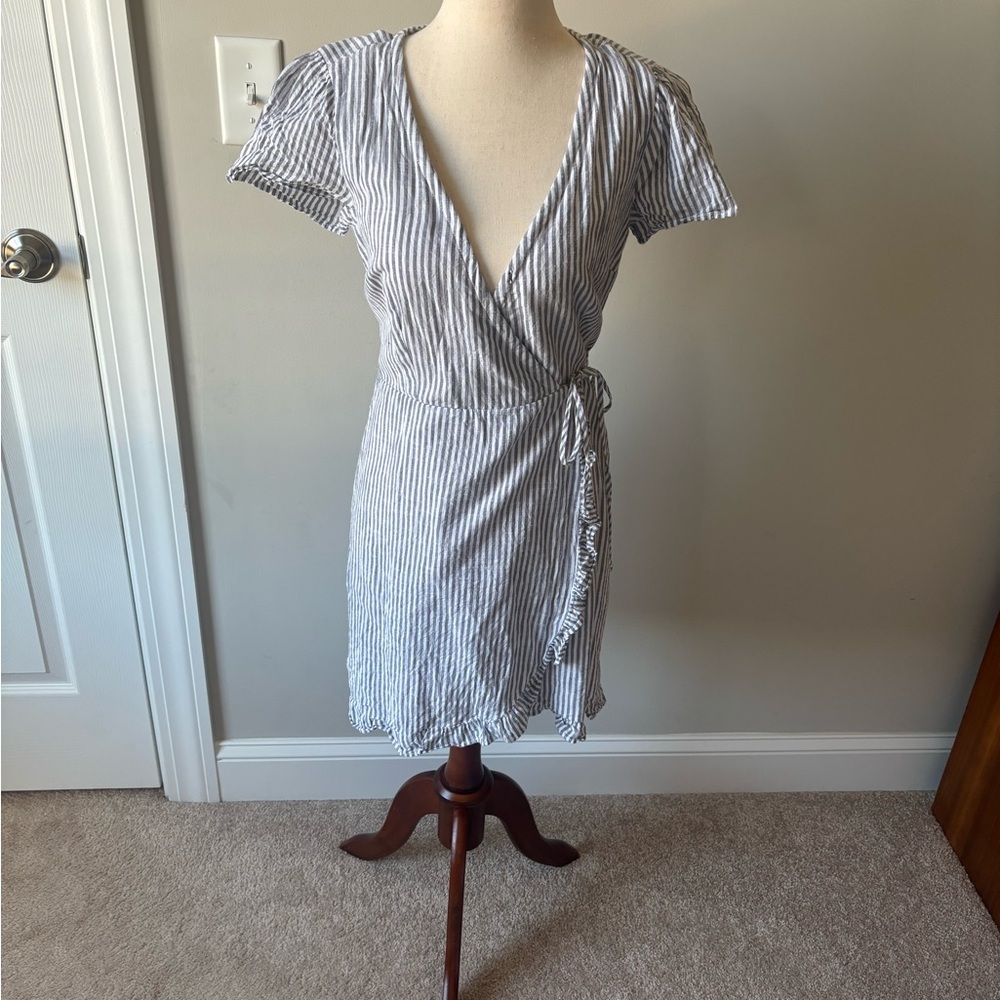 Striped Wrap Dress